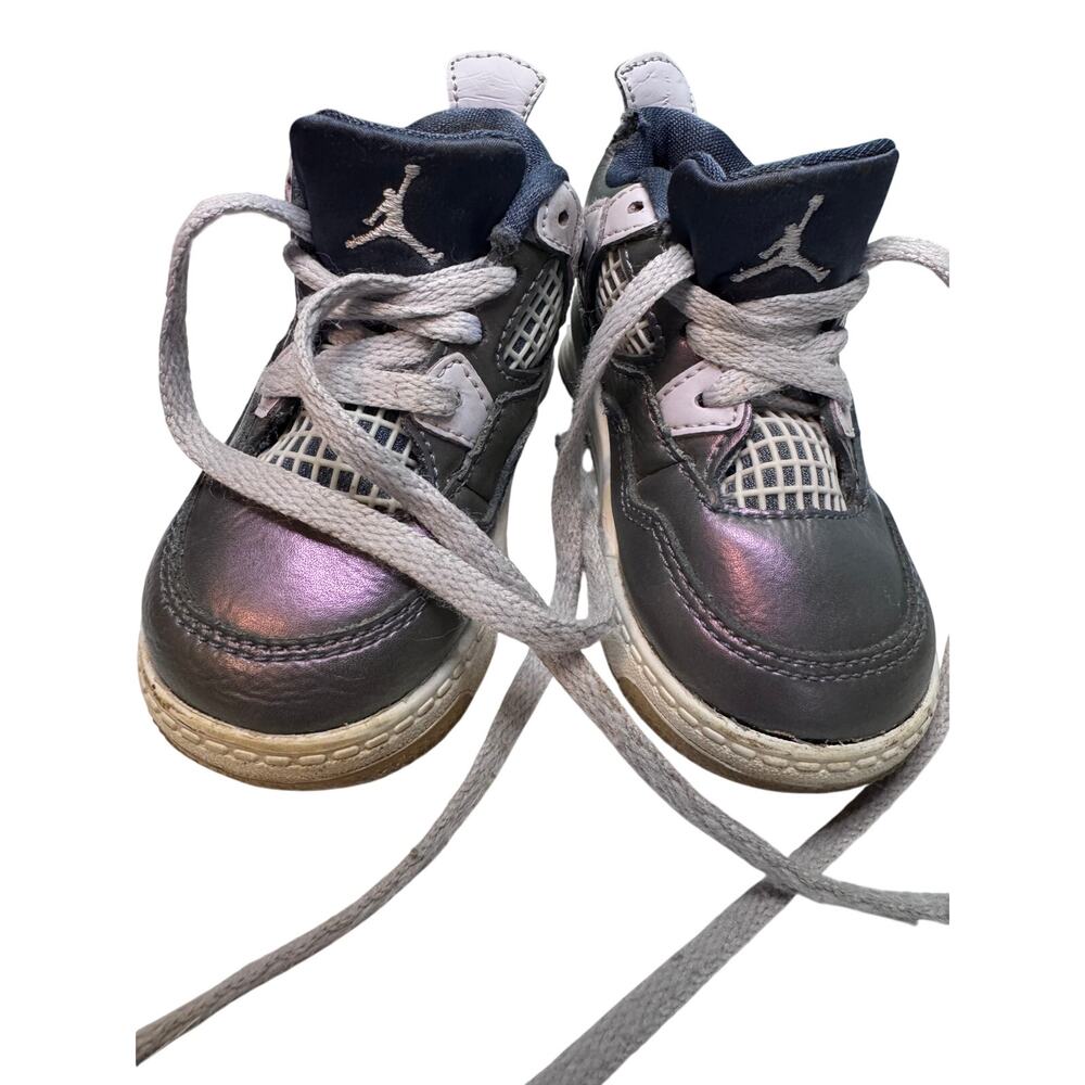 Jordan 4 Retro Pearl Pearlized Teal Toddler Sneakers 5C Iridescent 487725-307